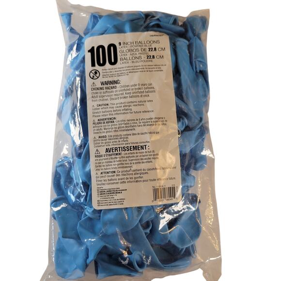 Blue 1st Birthday Party Kit - Backdrop, Table Decorations, 100 Balloons Set - Picture 8 of 16